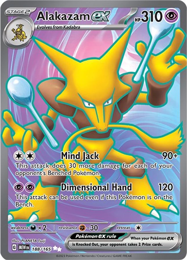 Alakazam EX 188/165 - Monster Mart - Pokémon Cards Australia