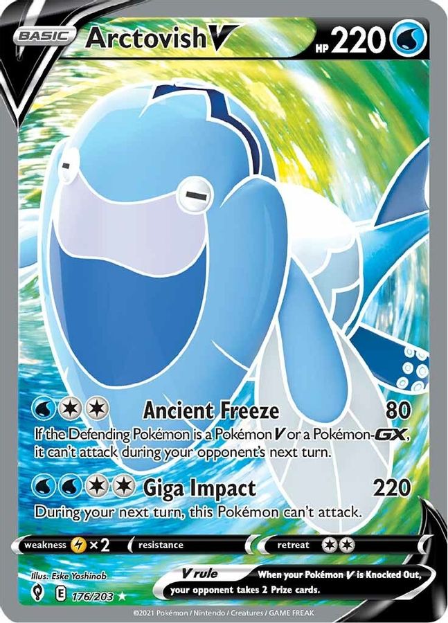 Arctovish V 176/203 - Monster Mart - Pokémon Cards Australia