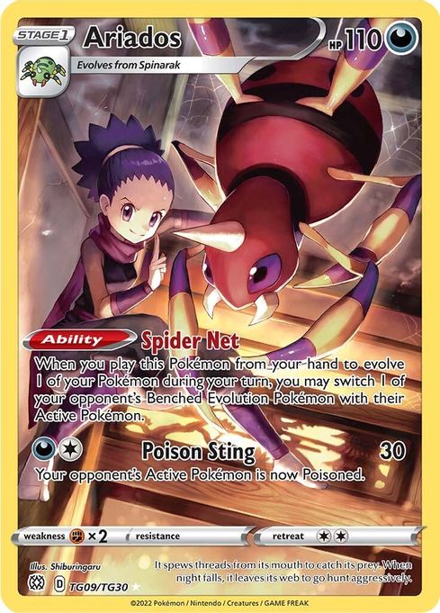 Ariados TG09/TG30 - Monster Mart - Pokémon Cards Australia