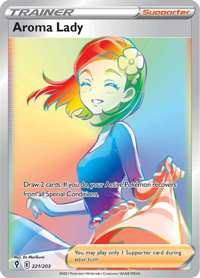 Aroma Lady 221/203 - Monster Mart - Pokémon Cards Australia