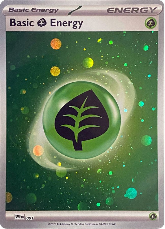 Basic Grass Energy Cosmos Holo 001 - Monster Mart - Pokémon Cards Australia