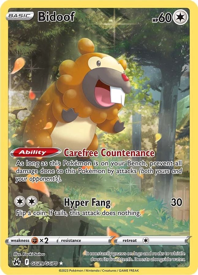 Bidoof GG29/GG70 - Monster Mart - Pokémon Cards Australia