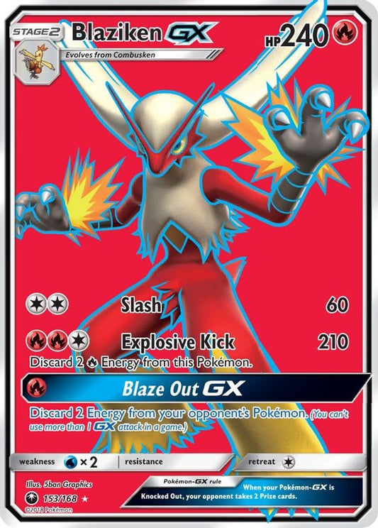 Blaziken GX 153/168 - Monster Mart - Pokémon Cards Australia