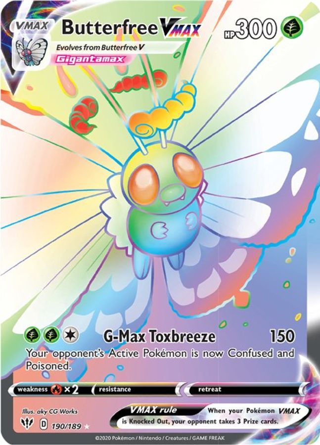 Butterfree VMAX 190/189 - Monster Mart - Pokémon Cards Australia