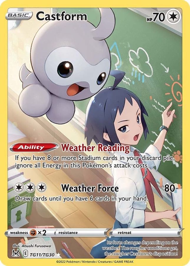 Castform TG11/TG30 - Monster Mart - Pokémon Cards Australia