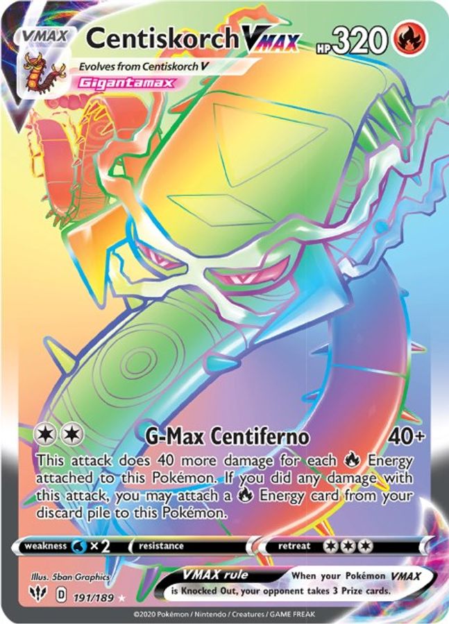 Centiskorch VMAX Raw Card