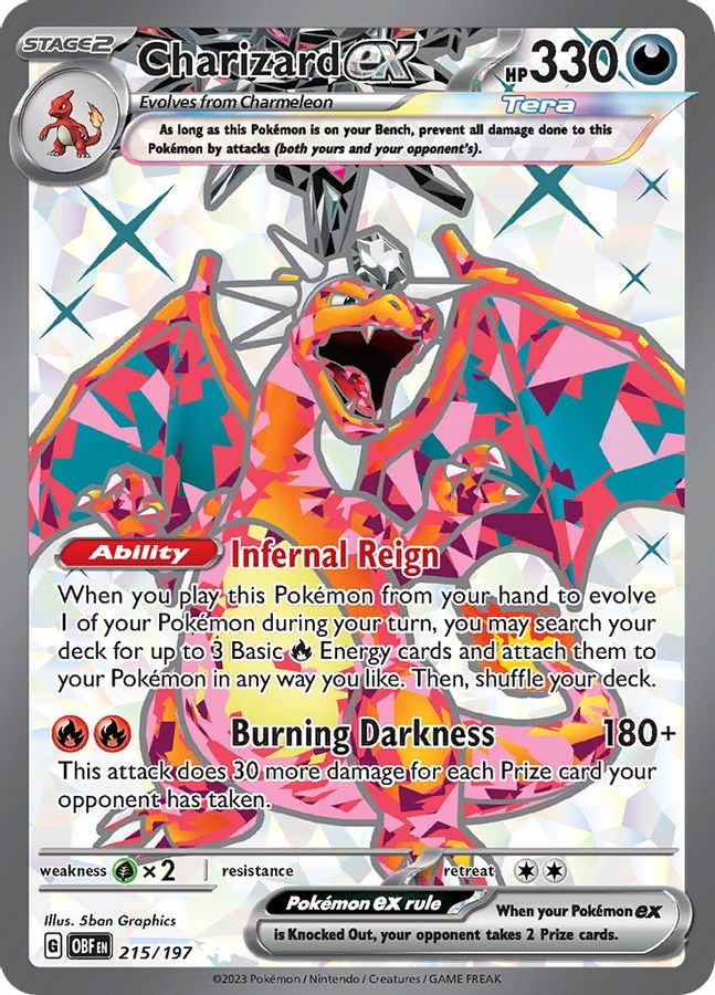 Charizard EX 215/197 - Monster Mart - Pokémon Cards Australia