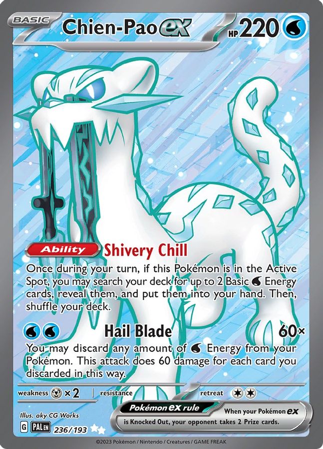 pokemon card chien pao Chien-Pao EX 236/193 Raw This attack does 60 MTG Fabricate - NON-FOIL Variant:Upgrades Unleashed Commodore Guff