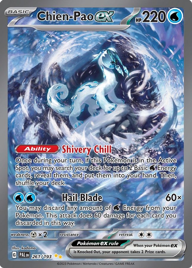 Chien - Pao EX 261/193 - Monster Mart - Pokémon Cards Australia