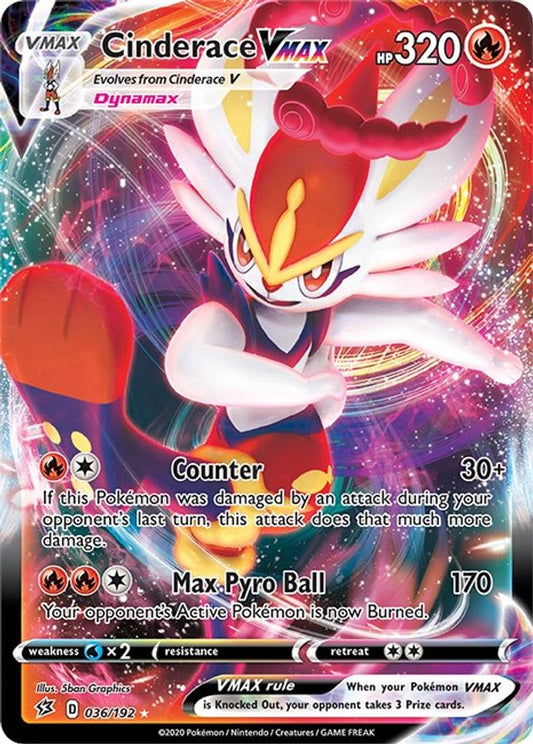 Cinderace VMAX 036/192 - Monster Mart - Pokémon Cards Australia
