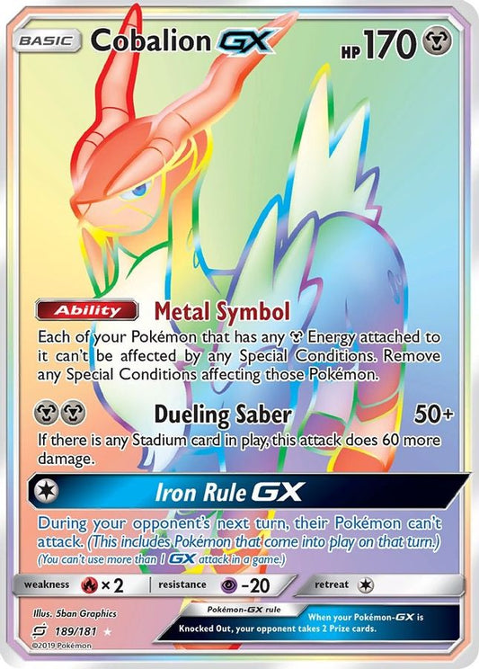 Cobalion GX 189/181 - Monster Mart - Pokémon Cards Australia