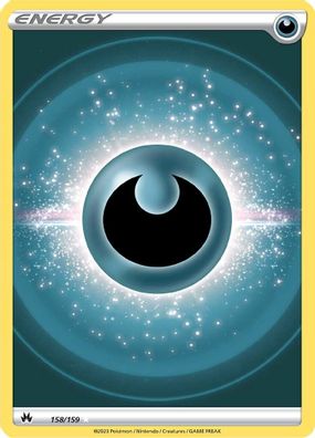 Darkness Energy Texture 158/159 - Monster Mart - Pokémon Cards Australia