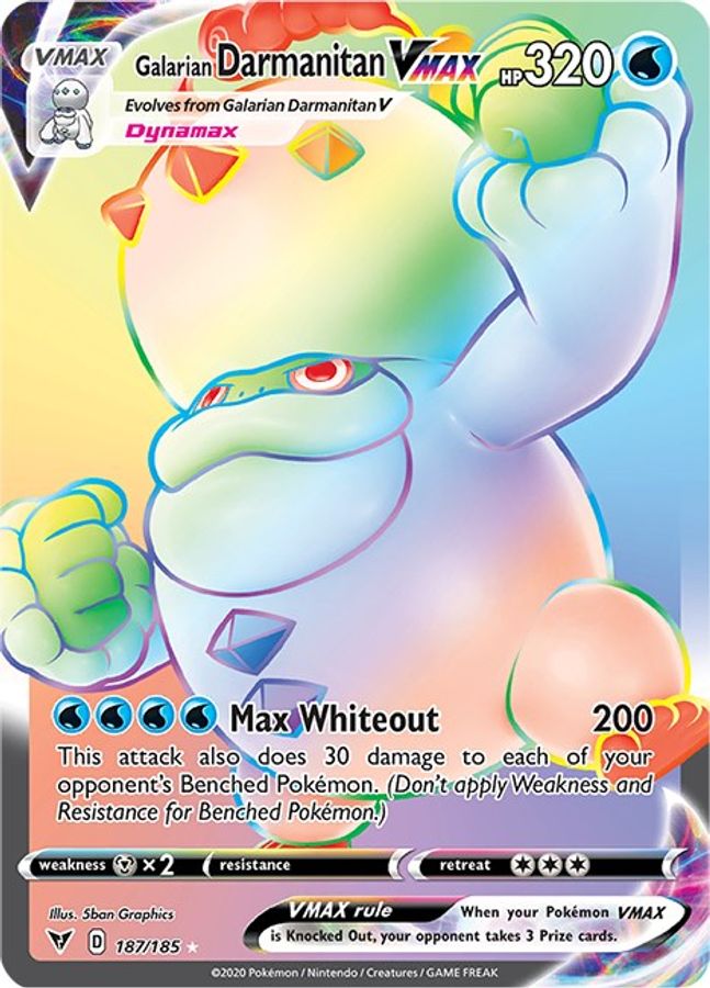 Darmanitan VMAX Rainbow 187/185 - Monster Mart - Pokémon Cards Australia