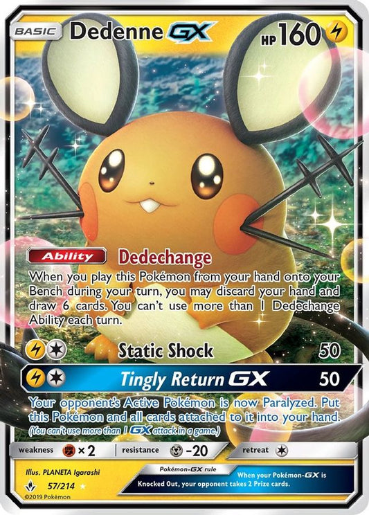 Dedenne GX 57/214 - Monster Mart - Pokémon Cards Australia