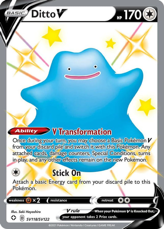 Ditto V SV118/SV122 - Monster Mart - Pokémon Cards Australia