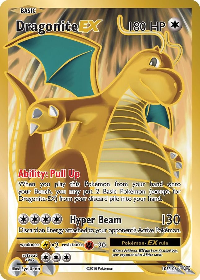 Dragonite EX Raw Card - Collectible Trading Card Game Gem