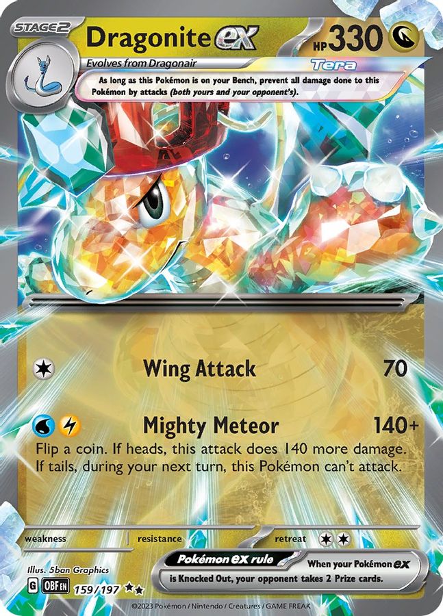 Dragonite EX Raw Card