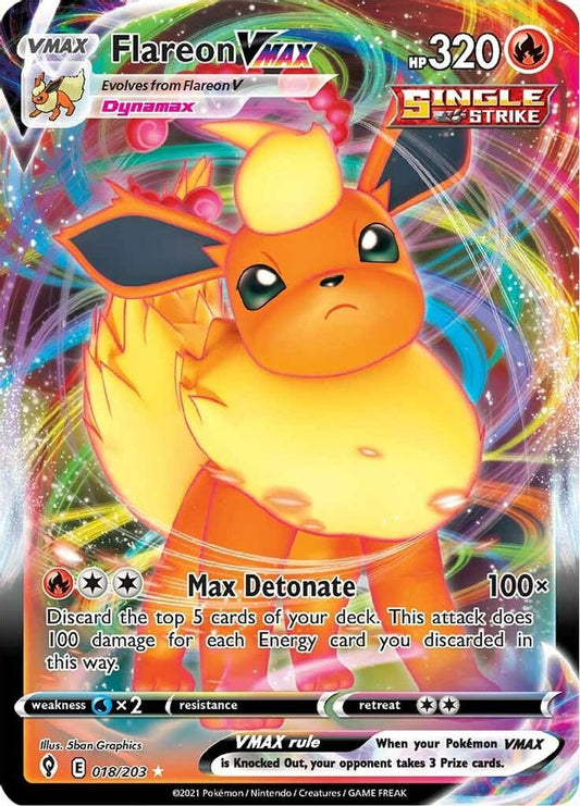 Flareon VMAX 018/203 - Monster Mart - Pokémon Cards Australia