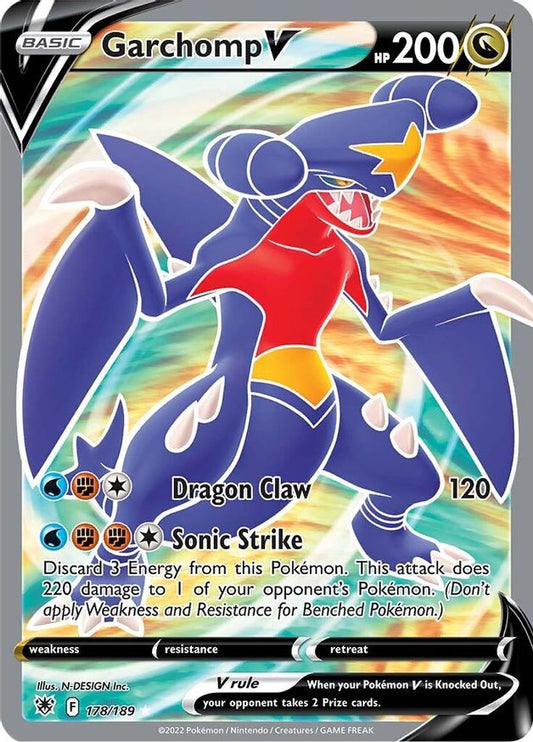 Garchomp V Full Art 178/189 - Monster Mart - Pokémon Cards Australia