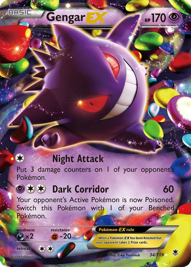 Gengar EX Raw Card