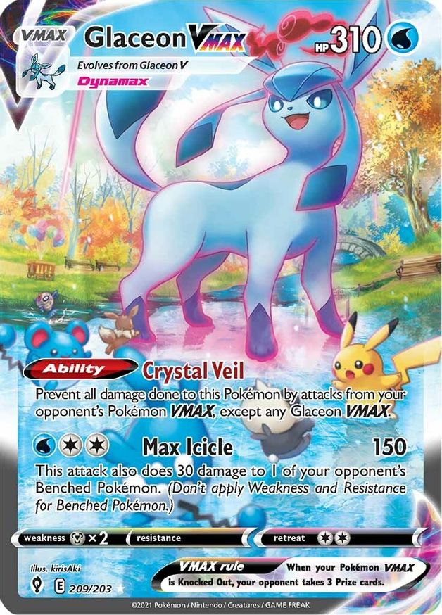 Glaceon VMAX 209/203 - Monster Mart - Pokémon Cards Australia