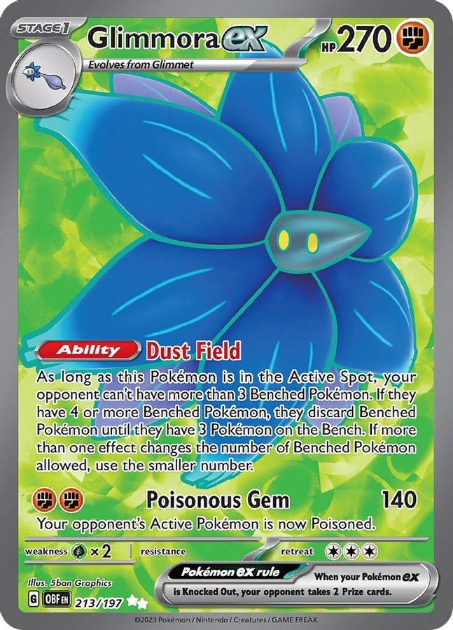 Glimmora EX 213/197 - Monster Mart - Pokémon Cards Australia