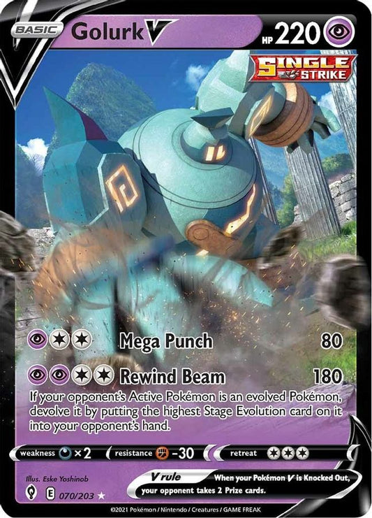 Golurk V 070/203 - Monster Mart - Pokémon Cards Australia