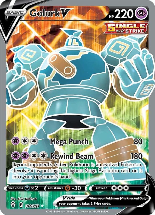 Golurk V 181/203 - Monster Mart - Pokémon Cards Australia