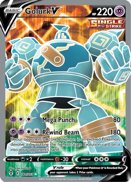 Golurk V 181/203 - Monster Mart - Pokémon Cards Australia