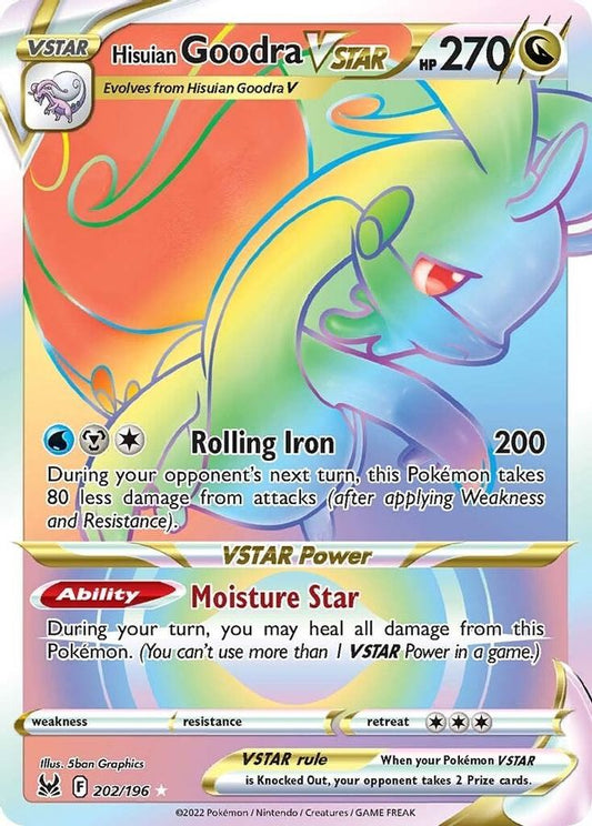Goodra VSTAR Rainbow 202/196 - Monster Mart - Pokémon Cards Australia