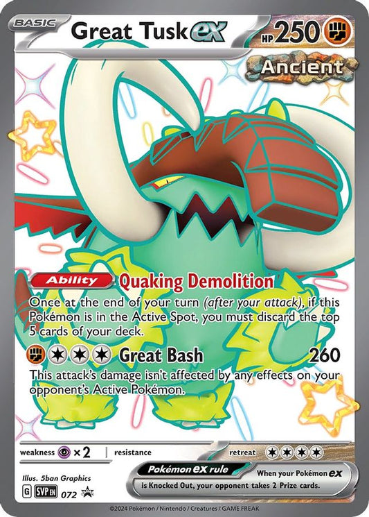 Great Tusk EX 072 - Monster Mart - Pokémon Cards Australia