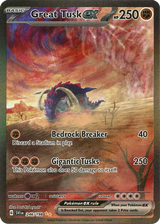 Great Tusk EX 246/198 - Monster Mart - Pokémon Cards Australia