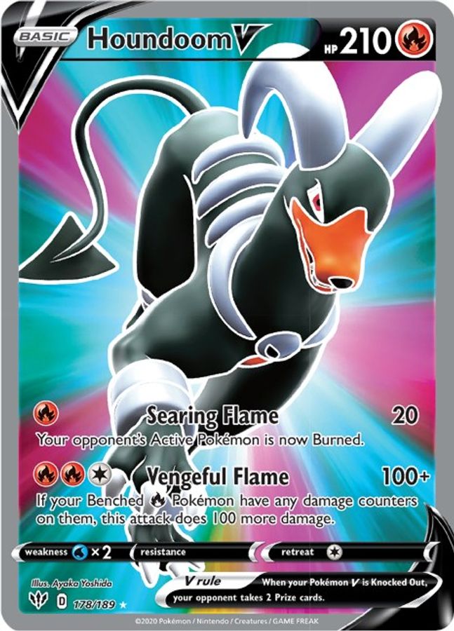 Houndoom V 178/189 - Monster Mart - Pokémon Cards Australia