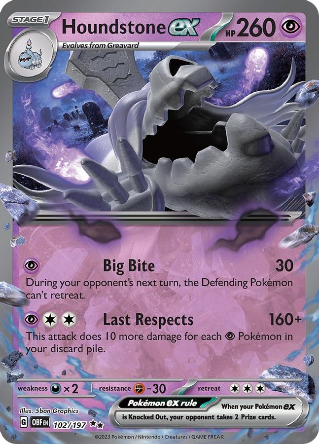 Houndstone EX 102/197 - Monster Mart - Pokémon Cards Australia