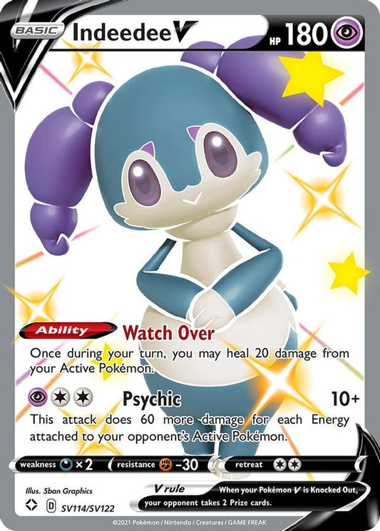 Indeedee V SV114/SV122 - Monster Mart - Pokémon Cards Australia