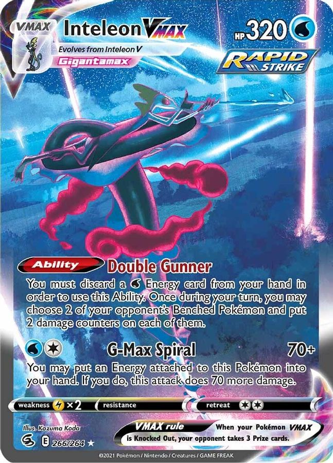 Inteleon VMAX 266/264 - Powerful Pokmon Card for Collectors Inteleon VMAX 266/264 - Powerful Pokmon Card for Collectors
