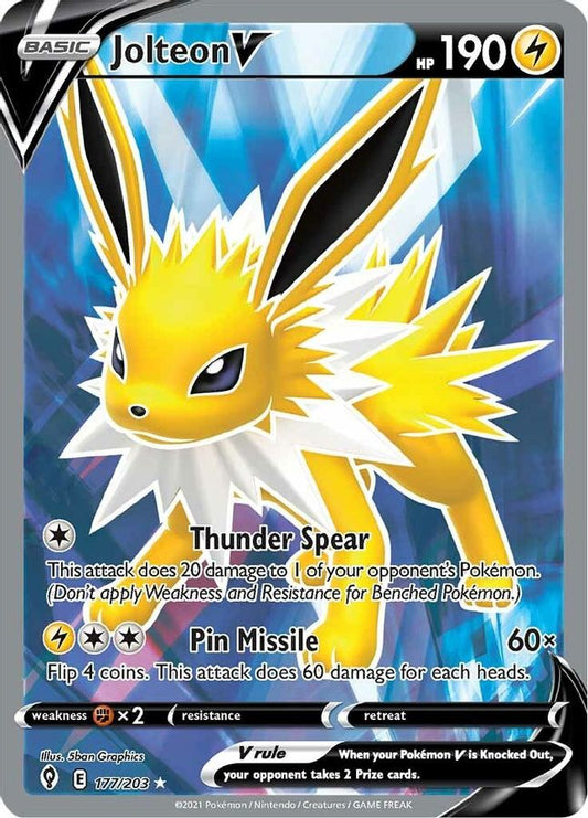 Jolteon V 177/203 - Monster Mart - Pokémon Cards Australia