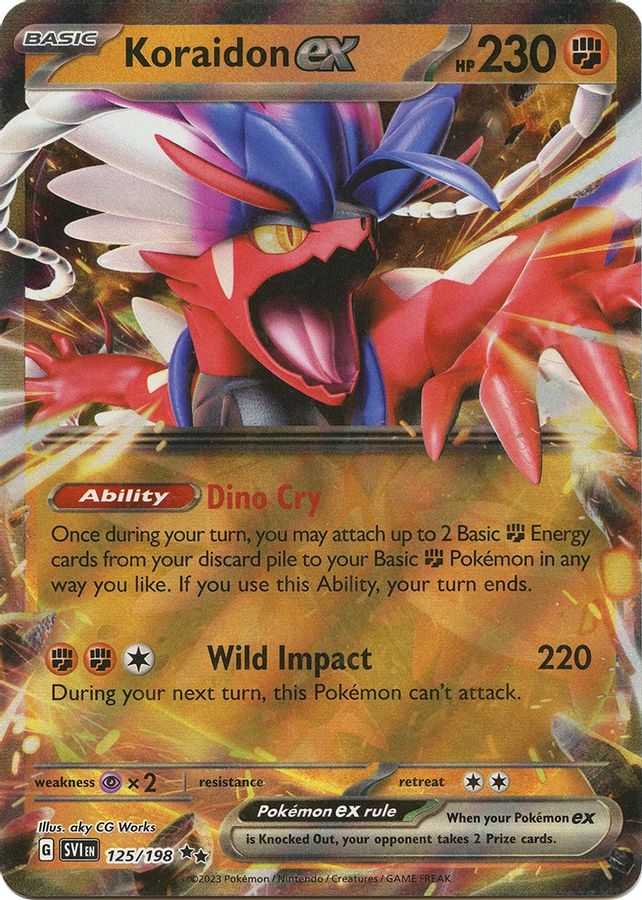 Koraidon EX 125/198 - Monster Mart - Pokémon Cards Australia