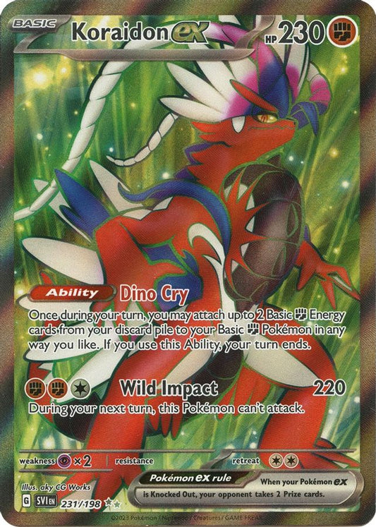 Koraidon EX 231/198 - Monster Mart - Pokémon Cards Australia