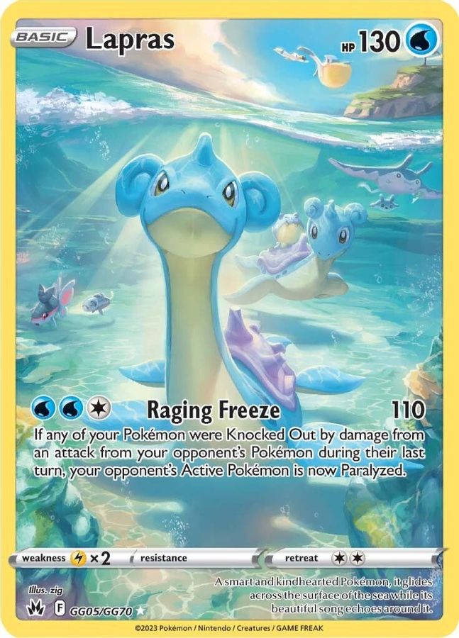 raw pokemon card prices Lapras GG05/GG70 Raw Card