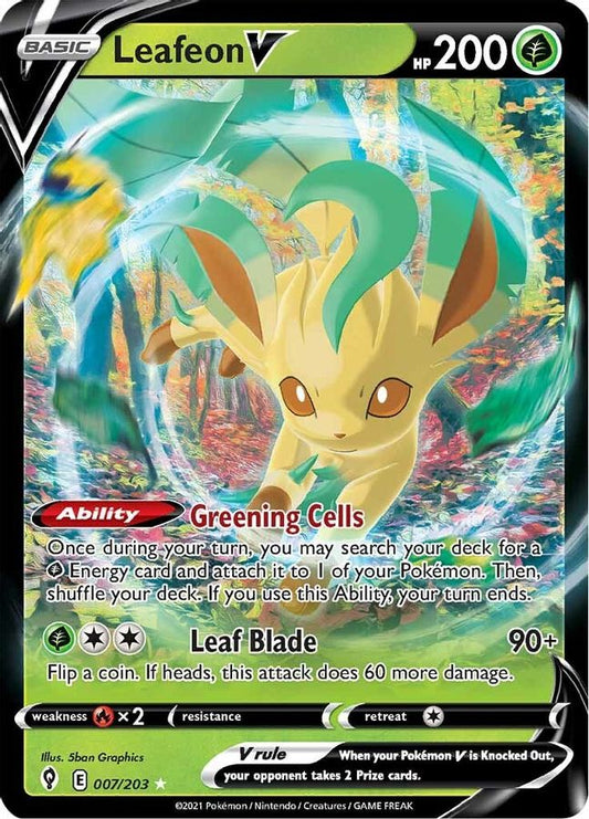 Leafeon V 007/203 - Monster Mart - Pokémon Cards Australia