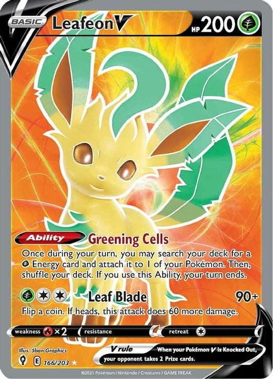 Leafeon V 166/203 - Monster Mart - Pokémon Cards Australia