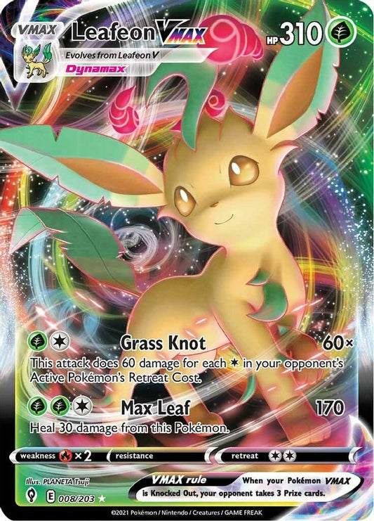 Leafeon VMAX 008/203 - Monster Mart - Pokémon Cards Australia