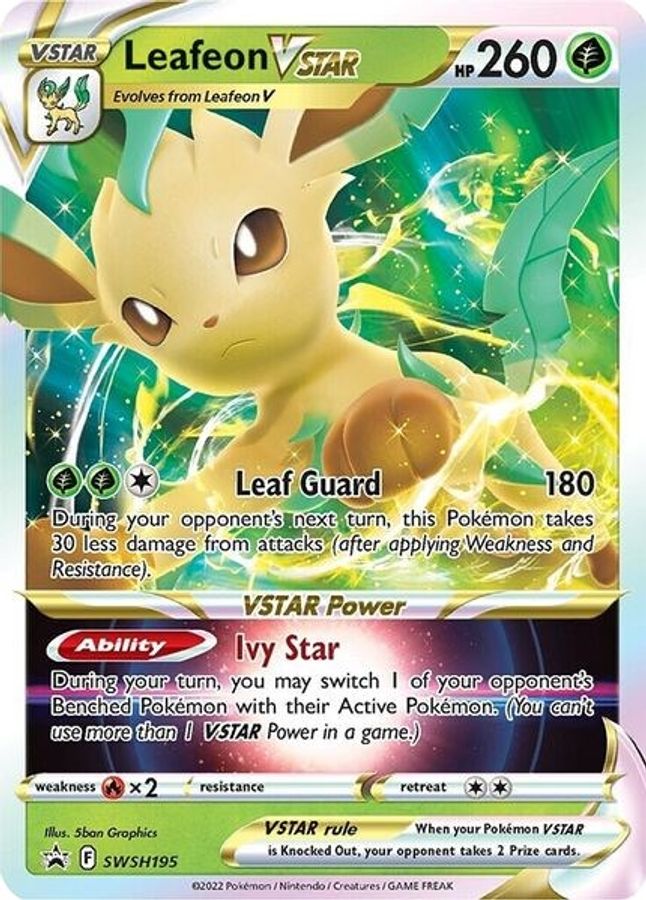 Leafeon VSTAR SWSH195 - Monster Mart - Pokémon Cards Australia