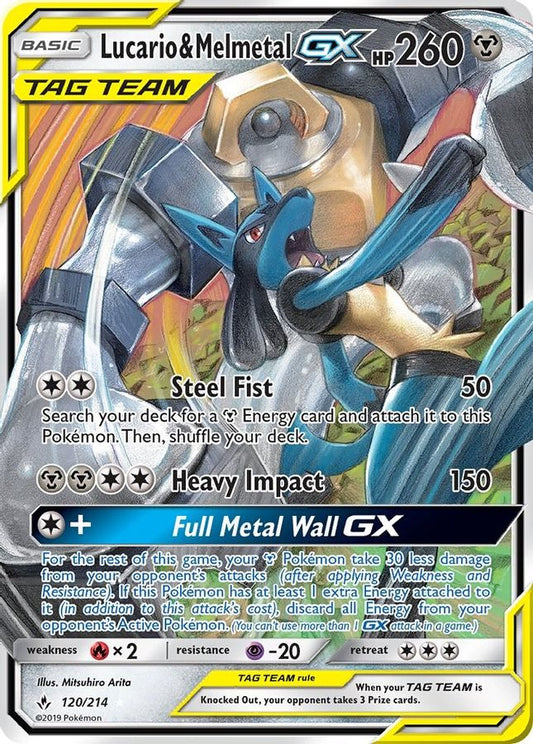 Lucario & Melmetal GX 120/214 - Monster Mart - Pokémon Cards Australia