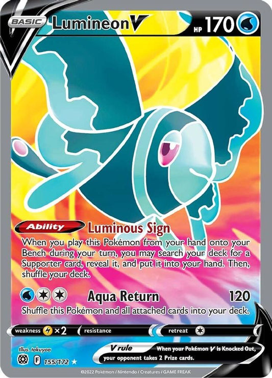 Lumineon V Full Art 155/172 - Monster Mart - Pokémon Cards Australia
