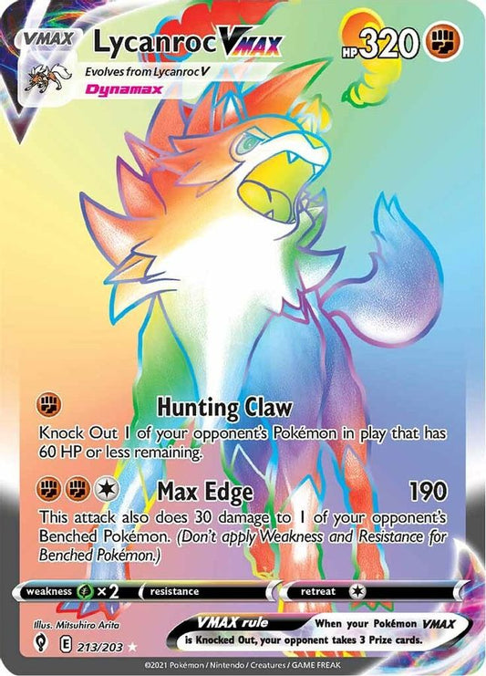 Lycanroc VMAX 213/203 - Monster Mart - Pokémon Cards Australia