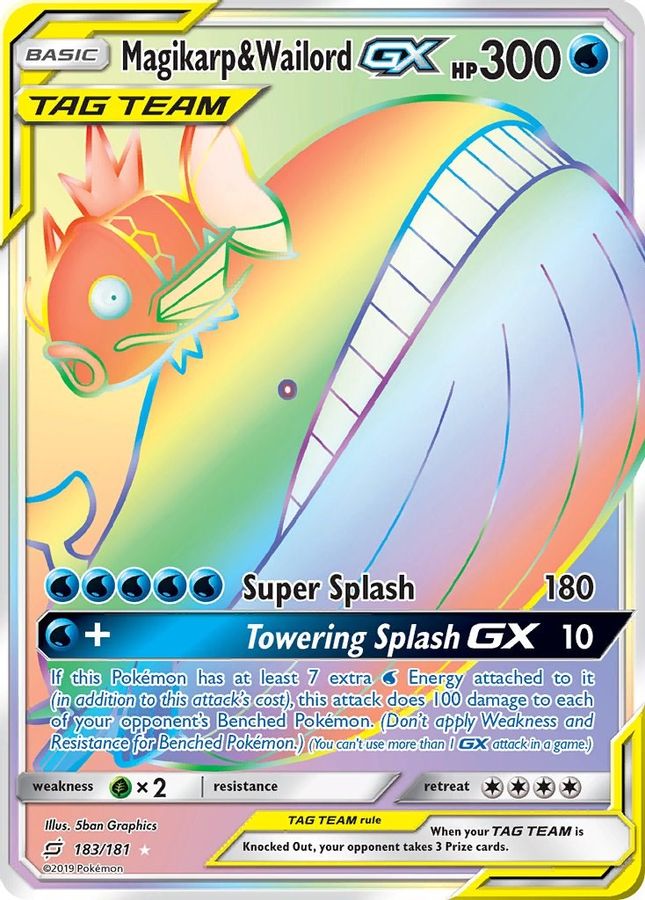 Magikarp & Wailord GX 183/181 - Monster Mart - Pokémon Cards Australia