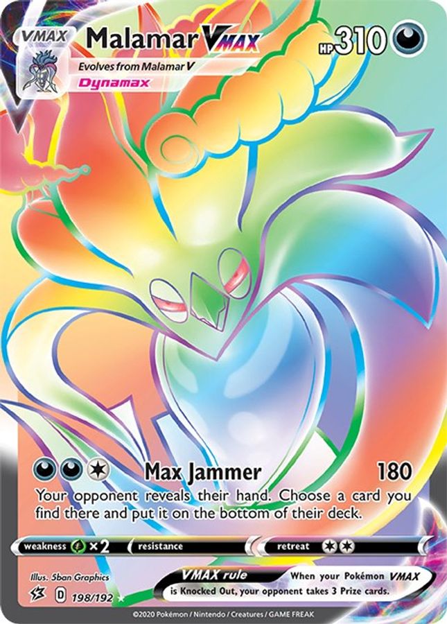 Malamar VMAX Rainbow 198/192 - Monster Mart - Pokémon Cards Australia