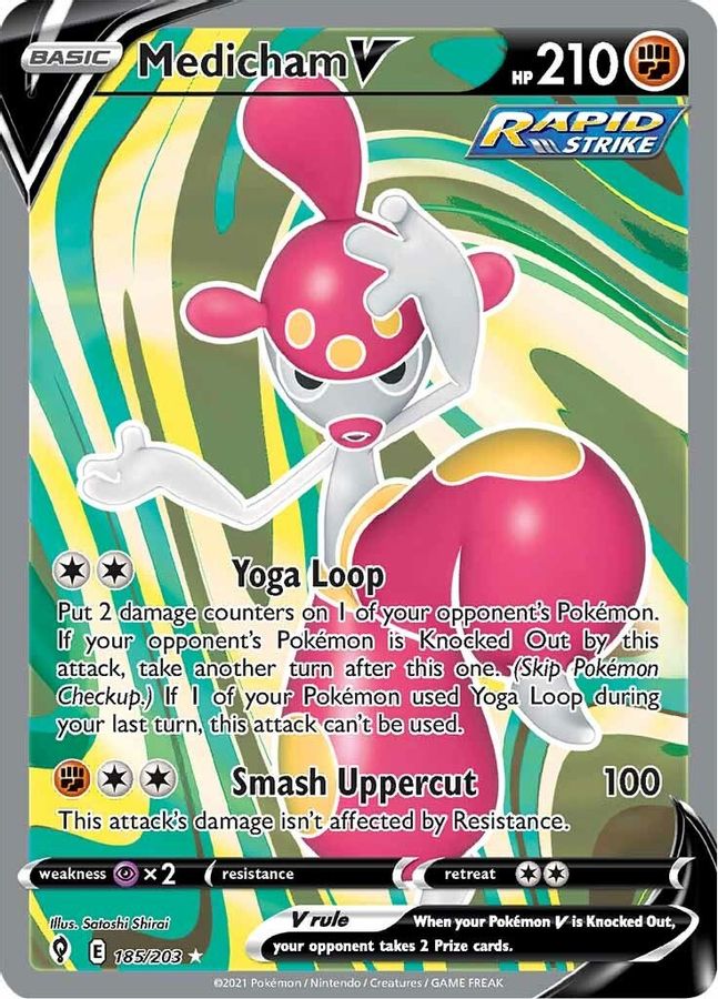 Medicham V Full Art 185/203 - Monster Mart - Pokémon Cards Australia